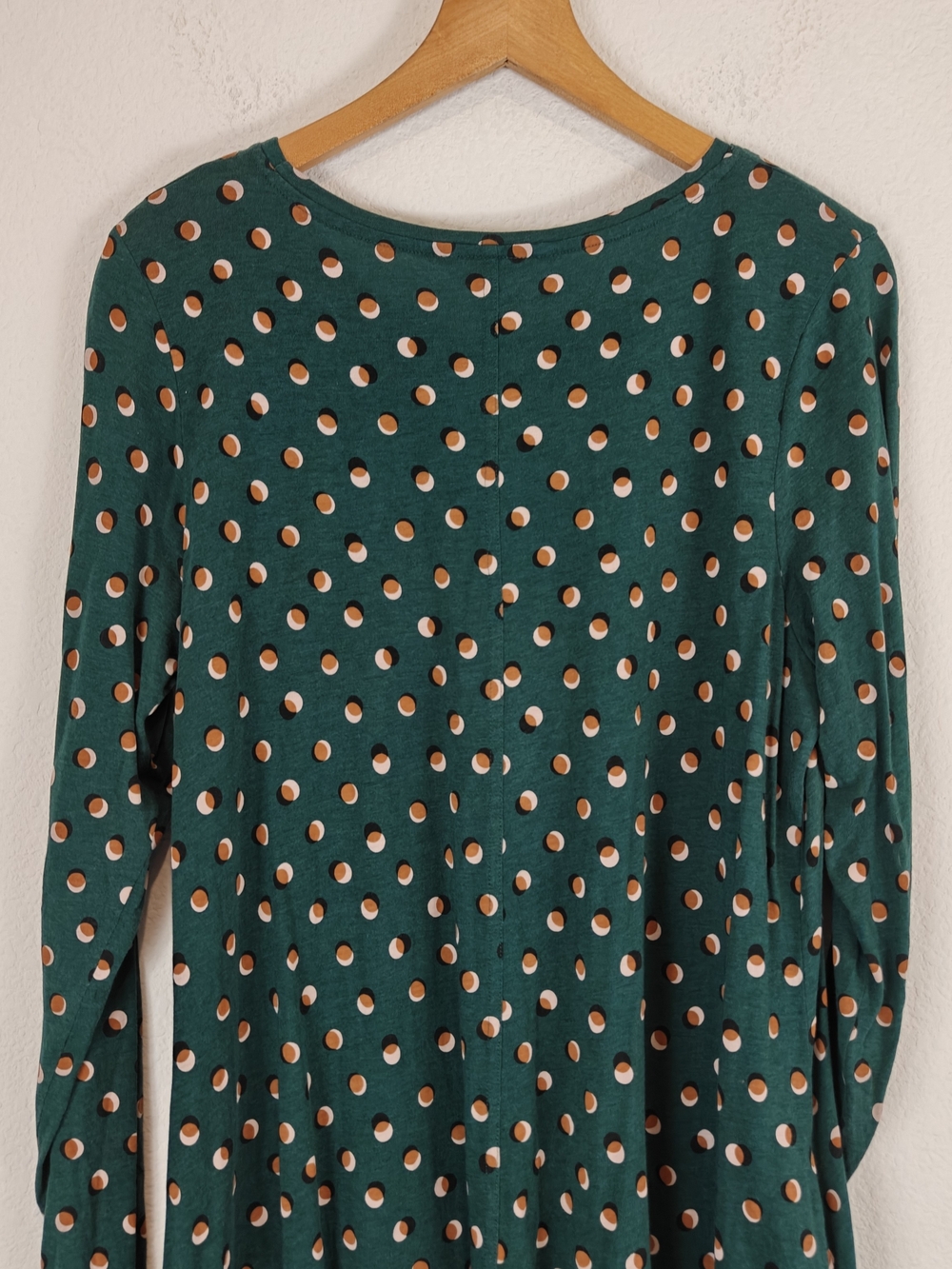 Boden Forest Green Polka Dot Swing Tunic Dress | Tencel Cotton Blend Pockets 12R - Picture 11 of 12